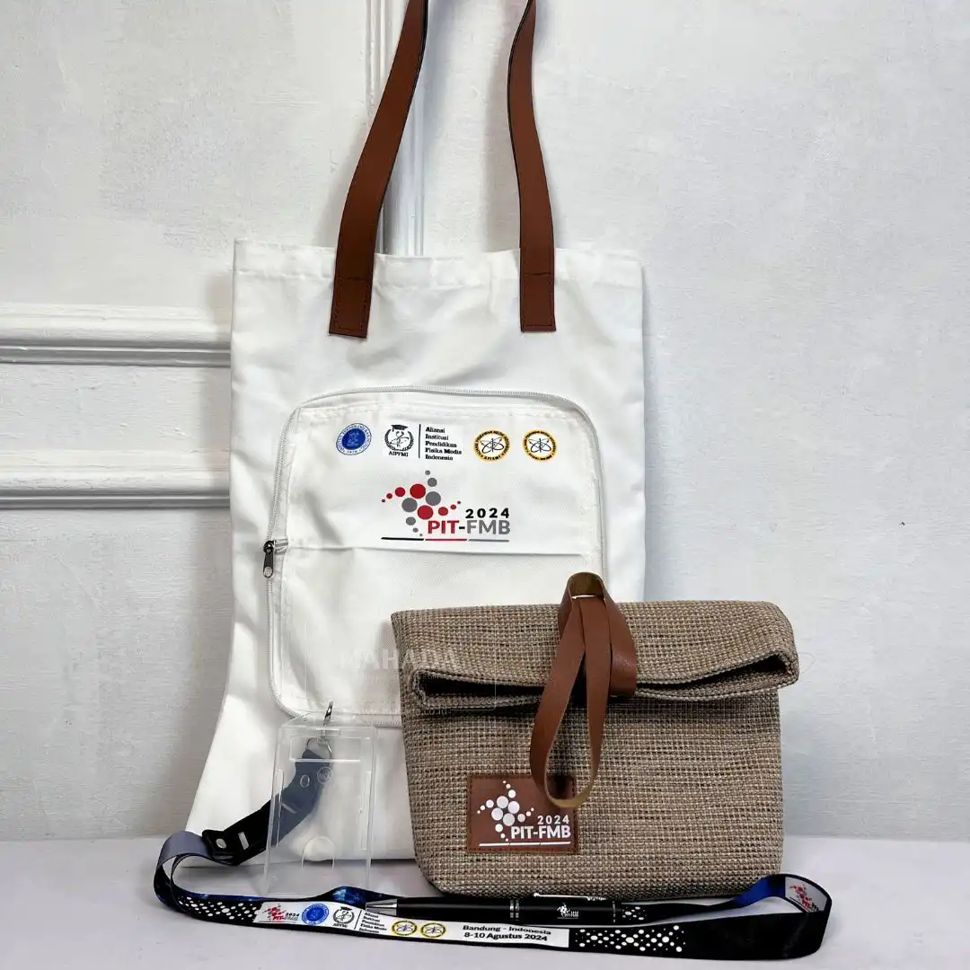 Seminar Kit Berisi 4 Item Souvenir Tas Totebag, Pouch, Lanyard dan Pulpen Metal Untuk Souvenir Acara (8)
