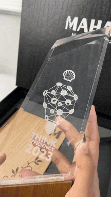 plakat kombinasi akrilik dan kayu custom mahada
