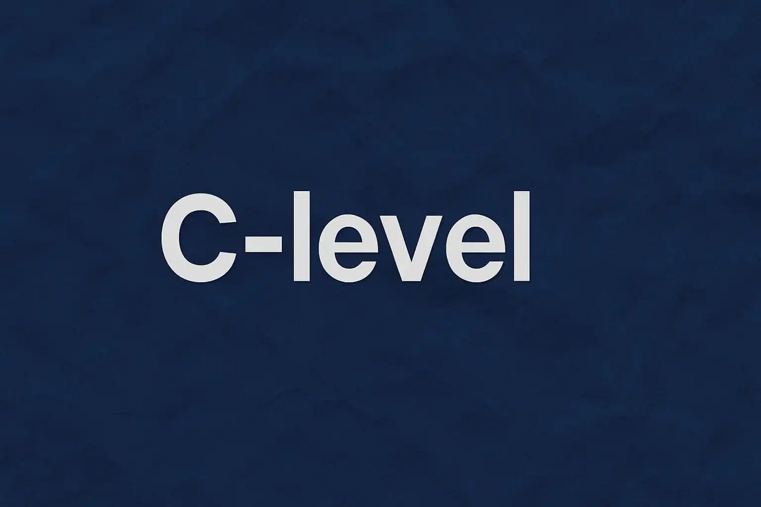 Apa Itu C Level