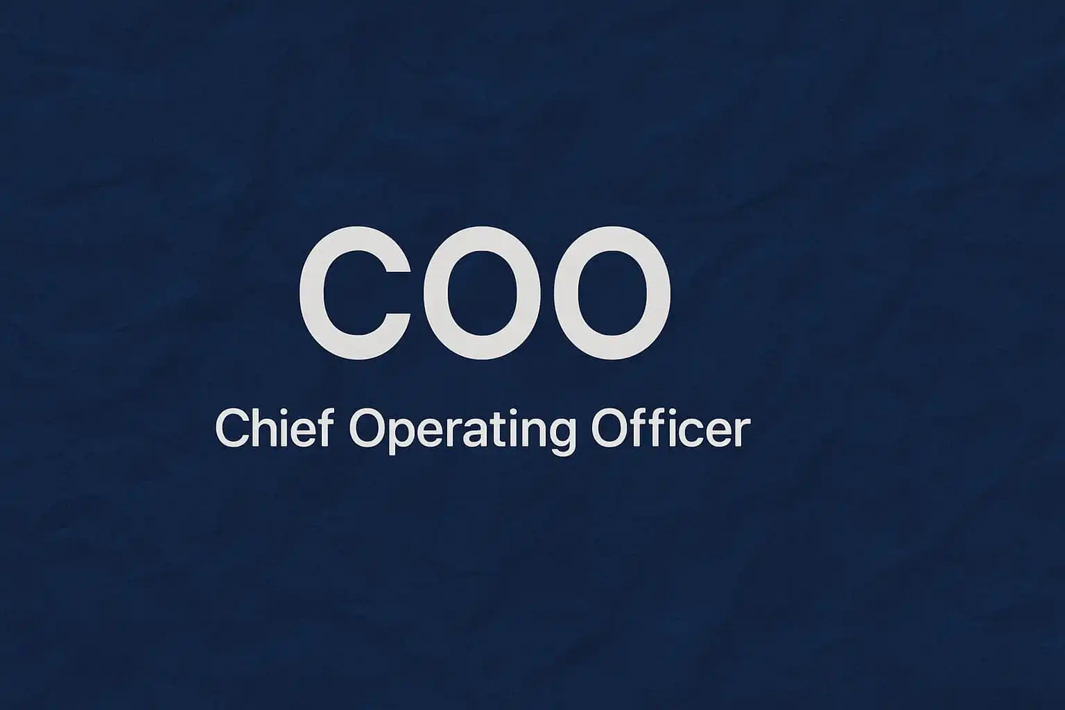 Apa Itu COO