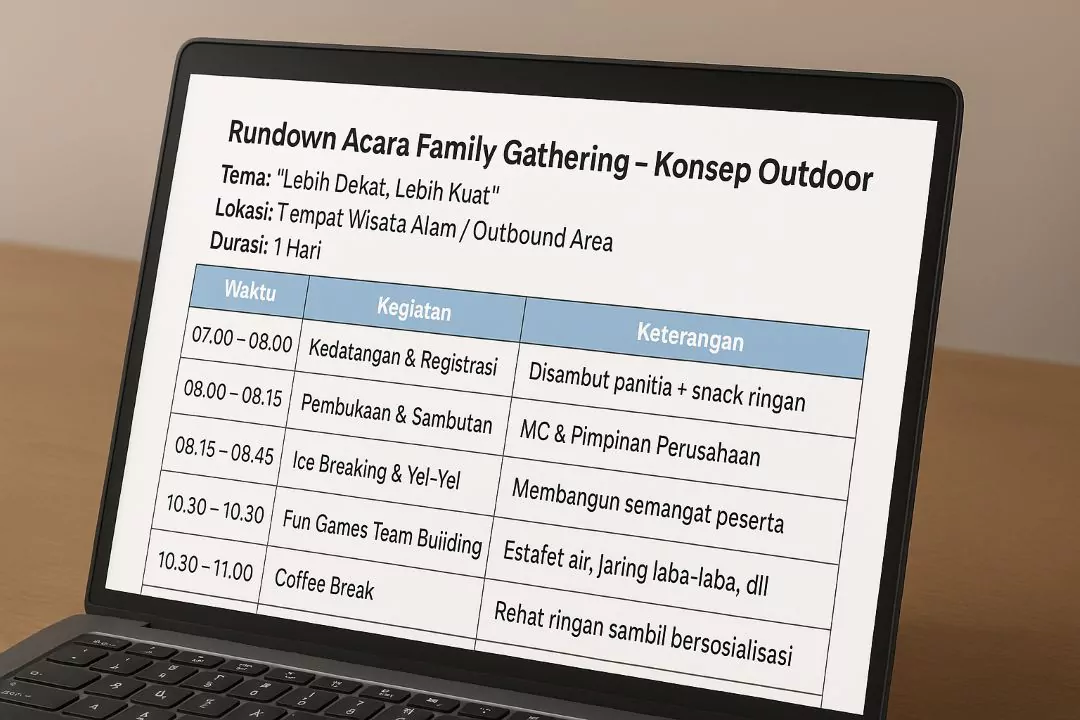 contoh rundown family gathering contoh rundown family gathering