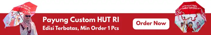 Banner Iklan Payung Custom HUT RI Edisi Terbatas