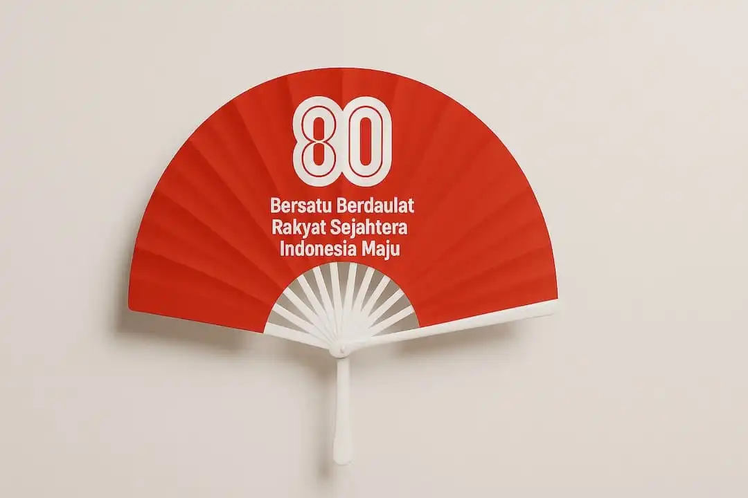 Kipas Tangan Custom Edisi Spesial HUT RI ke 80