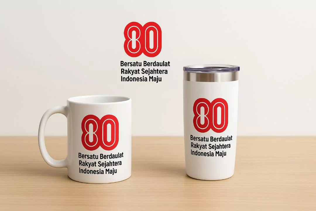 Mug Custom HUT RI ke 80 Souvenir Agustusan yang Menarik