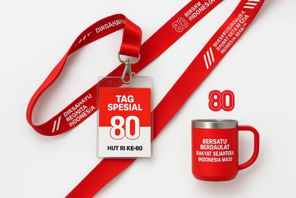 Tag dan Lanyard Spesial HUT RI Ke 80 opsi 2