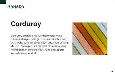 Apa Itu Corduroy? Berikut Pengertian, Jenis, dan Kegunaannya