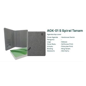 Agenda Kulit AGK-01 S Spiral Tanam