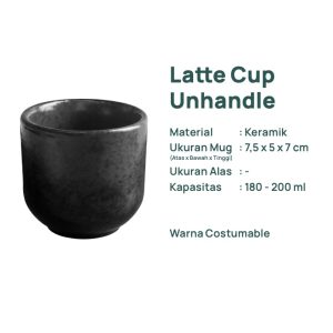 Mug Keramik Latte Cup Unhandle