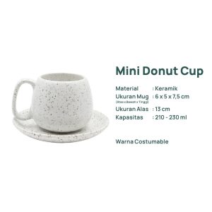 Mug Keramik Mini Donut Cup