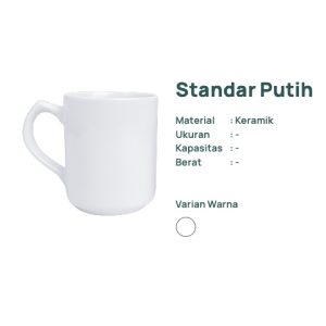 Mug Keramik Standar Putih