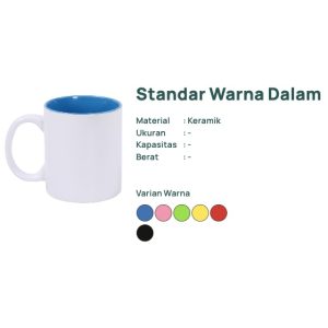 Mug Keramik Standar Warna Dalam