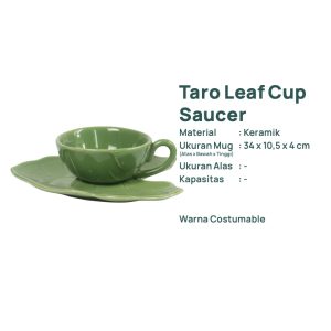 Mug Keramik Taro Leaf Cup Saucer